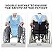 MDSTOP Wheelchair Safety Belt, Anti-Slip Wheelchair Seatbelt, Wheelchair Harness with Adjustable Secure Buckle, Medical Restraints Straps for Seniors Elderly, Patients, Disable (Blue)