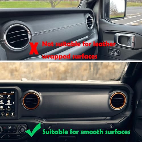 Image of Car Dashboard Decal Glove Box Sticker Mountain Scene Vinyl Passenger Seat Sticker Gloss Black Compatible with 2018-2023 Wrangler JL JLU Gladiator JT (Star)