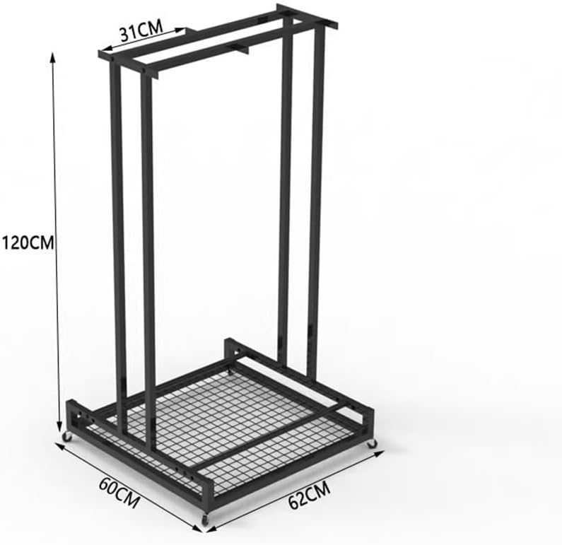 Heavy-Duty Snowboard Storage Rack with Wheels - Metal Ski Display Holder for Home, Garage, Or Ski Resort - Floor-Standing Ski Sample Board Organizer,Black-62x60x120 cm