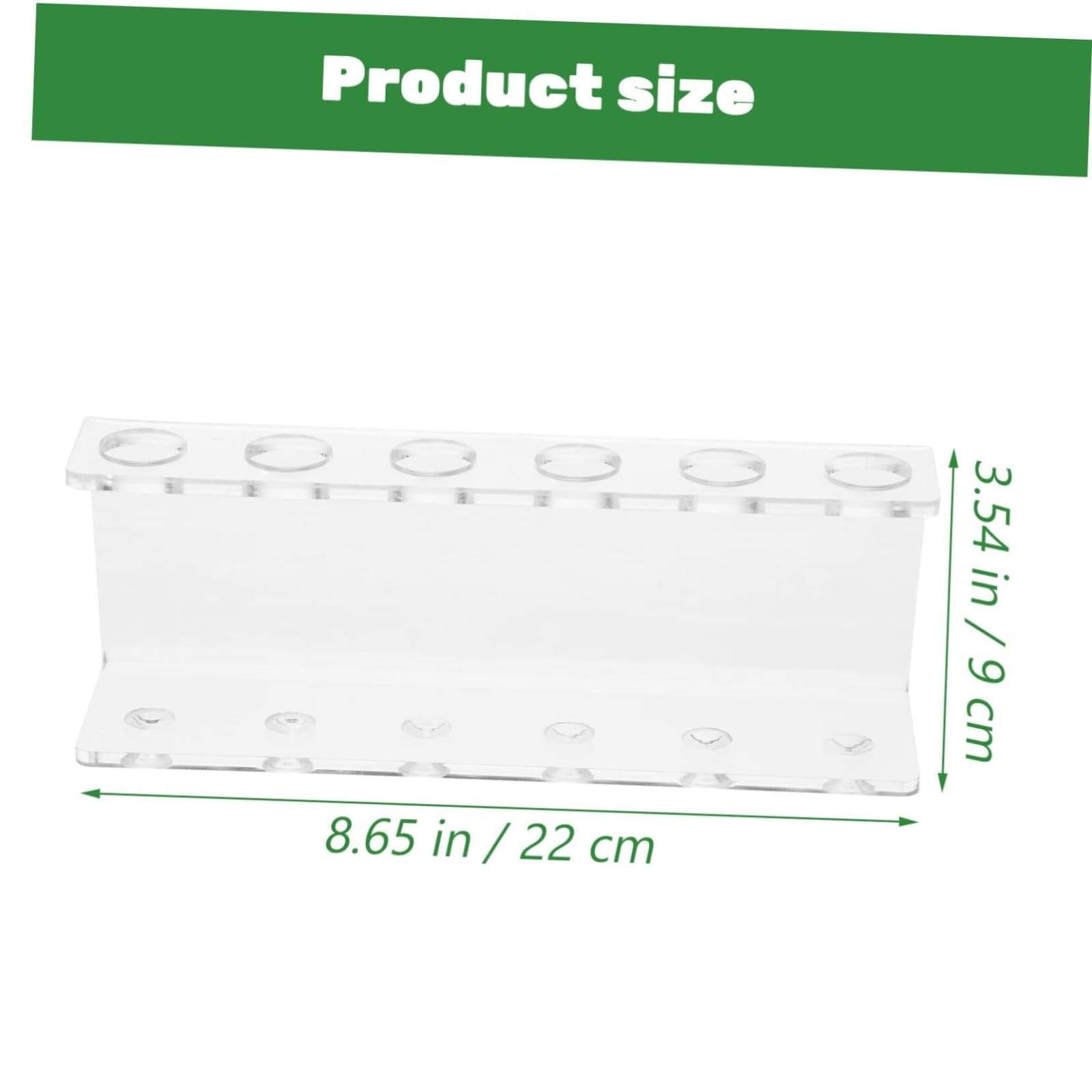 Estante de tubo de prueba de acrílico, Classroom Scientific - Soporte de exhibición for tubos ensayo (acrílico, transparente, 22 x 9 cm, 2 unidades)