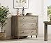 WAMPAT Baby Dresser for Bedroom with 3 Drawers, Kids Dressers with Wide Chest of Drawers, Modern Wooden Closet Storage Organizer, Small Dressers for Living Room, Nursery, Hallway, Rustic Oak