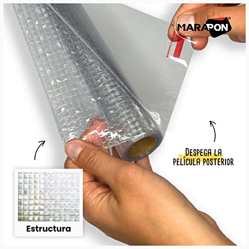 Miniatura 5 de Marapon Vinilo Opaco Para Ventanas Diseño Mosaico 44.5x200 Cm Incluye Libro Electrónico Con Consejos Profesionales - Vinilos Para Ventanas Con Adhesión Estática Vinilo Ventana Privacidad