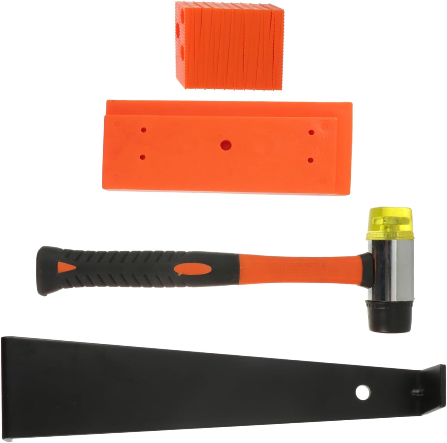 1Set Laminate Wood Flooring Installation Kit Includes Wedge Spacers Tapping Block Pull Bar Durable Mallet for Professional Flooring Projects for Solid Wood