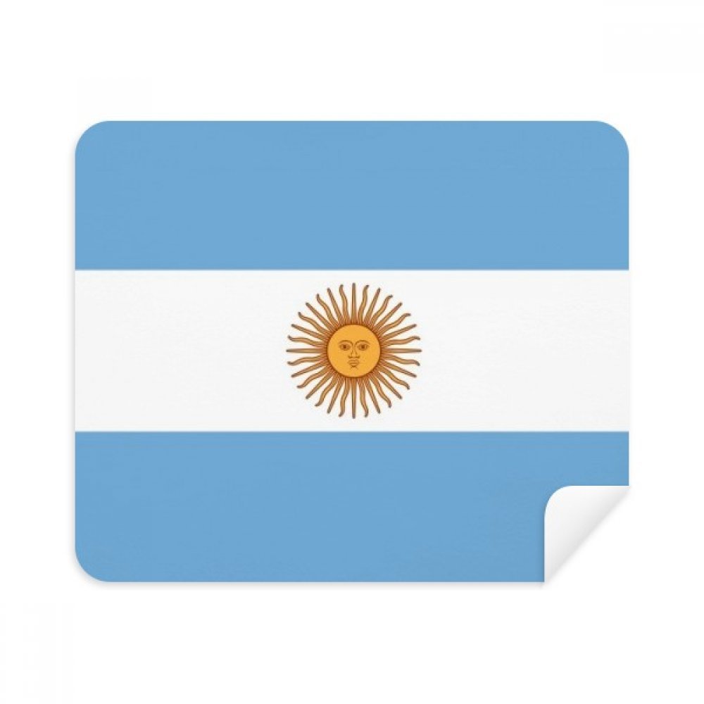 Argentina National Flag South America Country Cleaning Cloth Screen Cleaner 2pcs Suede Fabric