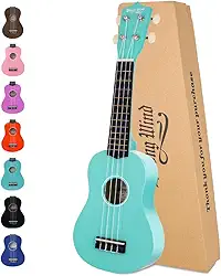 Strong Wind Ukulele soprano de 53 cm para crianças, ukuleles havaianos, azul claro