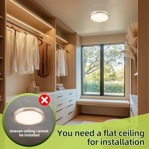 Image of hykolity 9 Inch Selectable CCT LED Round Flat Panel Light,18W,1800LM,3CCT