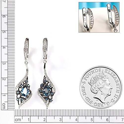 Supermodel 925 Sterling Silver 4.0 Hoop Earrings 10 Carats Natural Peridot Hoop Earrings For Wome #TOP6