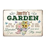MeMate Garden Sign Metal, Custom Name Garden Signs Outdoor Decor, Personalized Metal Sign Garden, Fl
