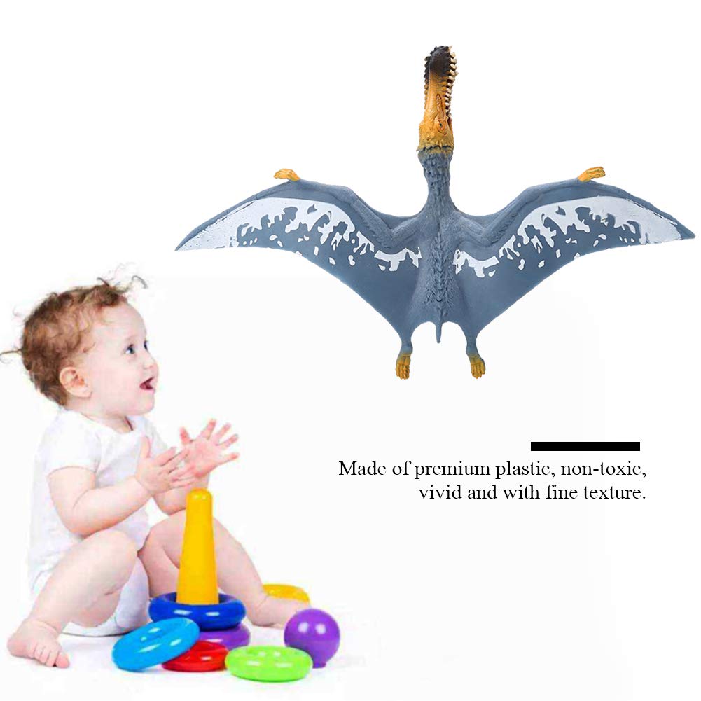 Niebieska figurka dinozaura Appendiera, miniaturowa symulacja, model dinozaura pterozaura, zabawka edukacyjna, kolekcja dekoracyjna, dla dzieci, oświecenie paleontologii