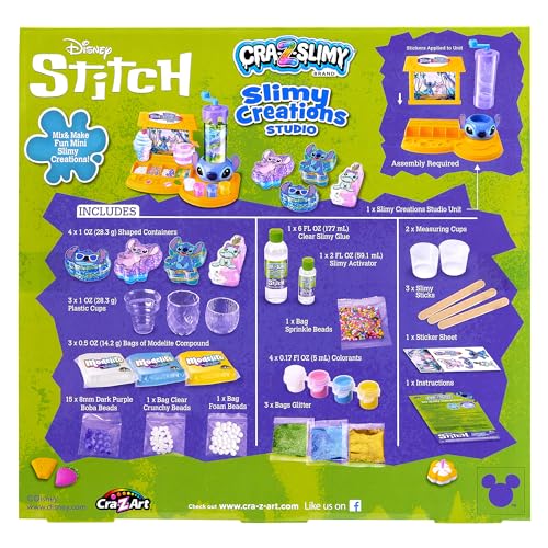 Disney Stitch Slimy Creations Studio, DIY Slime Making Kit with Colorful Confetti Mix-ins for Ages 6 and Up - image 4