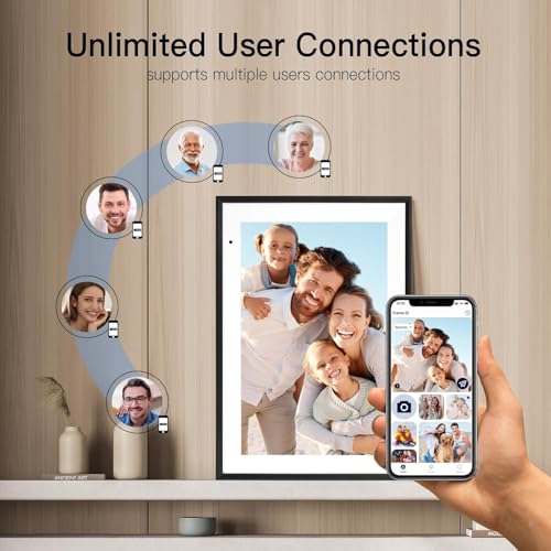 Humblestead Wifi Digital Photo Frame, Automatic Rotation,10.1 Inch 1280 X 800 Ips Intelligent Touch Screen, Effortless Remote Configuration Via The Aimor App, Black - 2