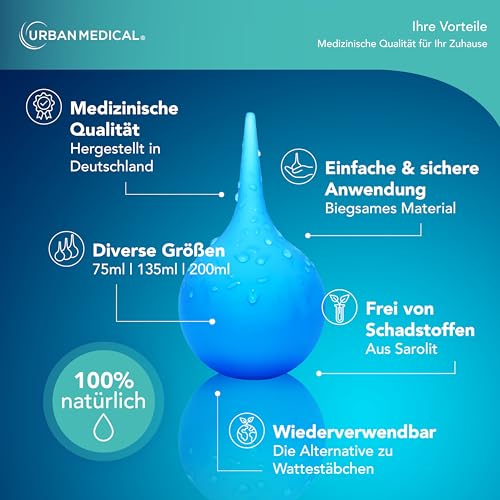 Ohrenspülung Urban Medical Ohrenschmalz Entferner für Erwachsene und Kinder