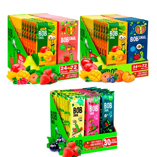 BOB SNAIL Healthy Fruit Snacks for Adults & Kids