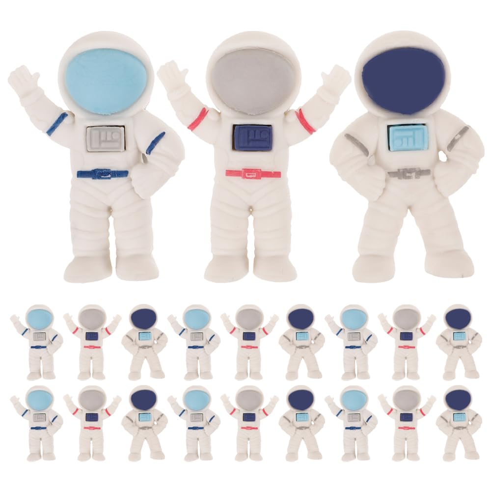 Healifty 48pcs Mini Astronaut Erasers Space Themed Cute School Supplies for Students Classroom Boys and Girls Science Toys Party Favors