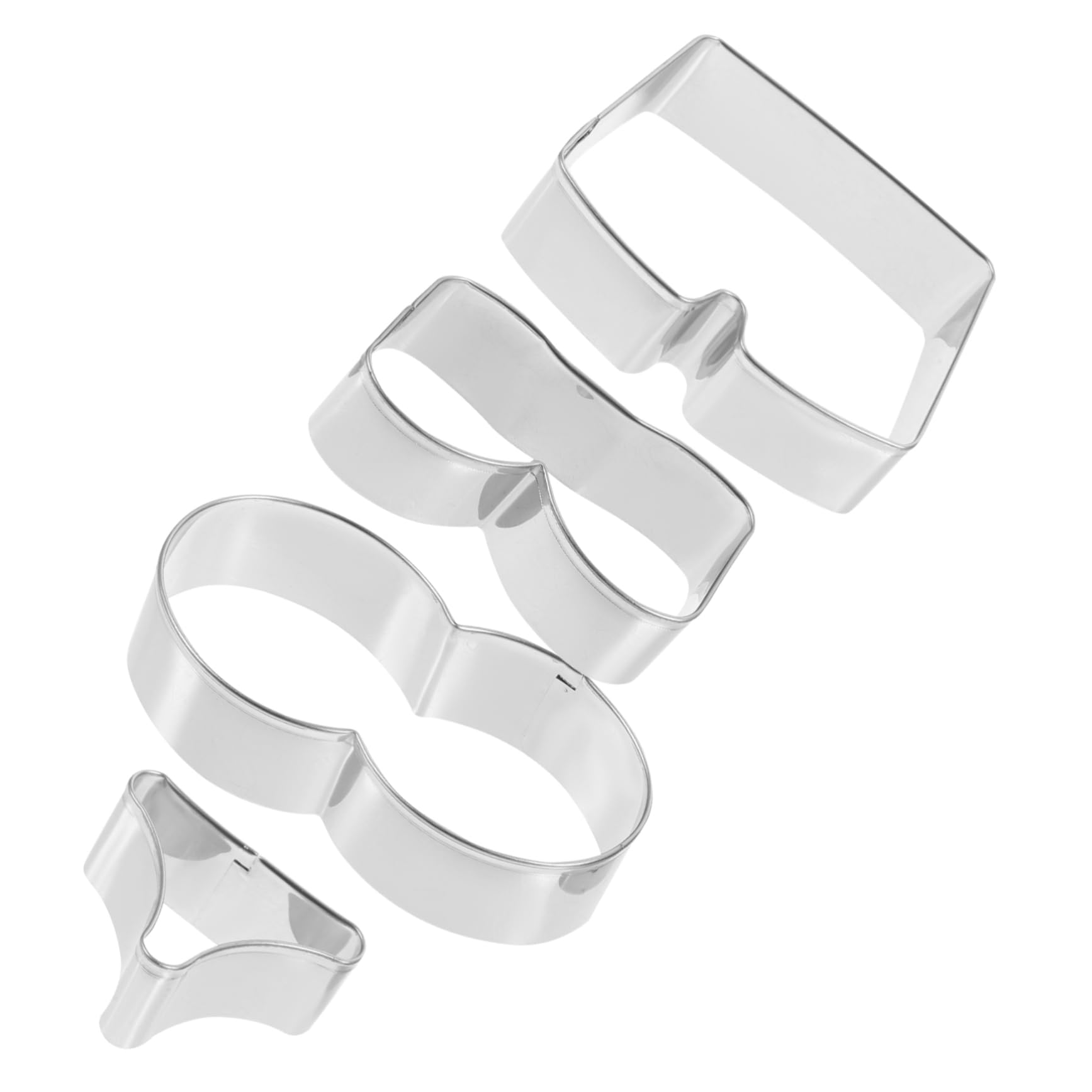 Cabilock 5 Ensembles Moule À Gâteau De Coiffage De Sous-vêtements Emporte-pièce En Forme En Forme De Coupe-fondants En Acier Inoxydable Emporte-pièce En Métal 4 Pièces * 5