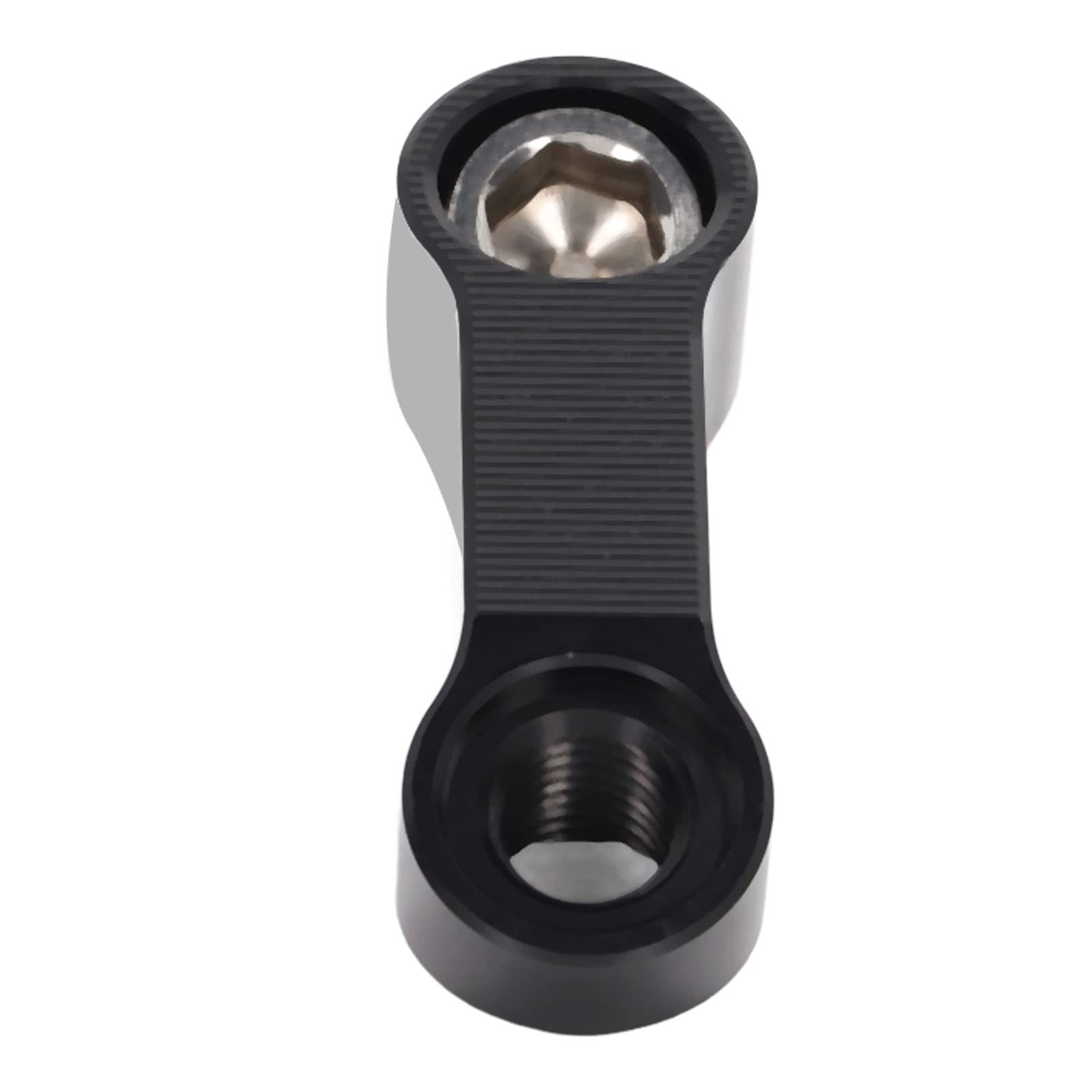 AramoxMotorcycle Mirror Extension Adapters 10mm (0.39 inches) Pair - Mirror Mount Riser for NMAX 155 & 125 Models 2015‑2022 (Black), Black Pair 10mm Mirror Extension Risers for NMA