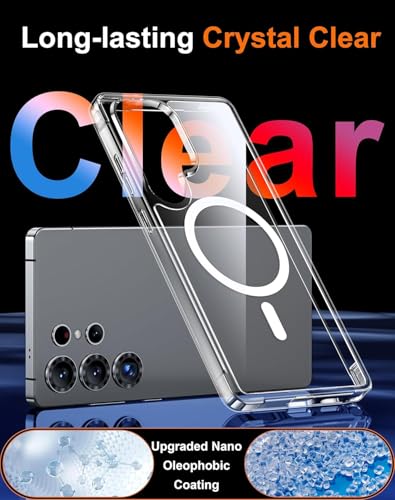 Image of Xmon Designed for Samsung Galaxy S25 Ultra Case Clear - Shockproof, Scratch-Resistant, Slim Protective Cover with Drop Protection for 6.9 Inch Phone - Transparent (S25 Ultra Magsafe)