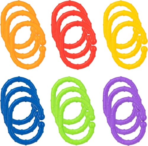 Image of Nuby Linkables Car Seat Toy and Baby Stroller Accessories - 18-Count (Pack of 12)