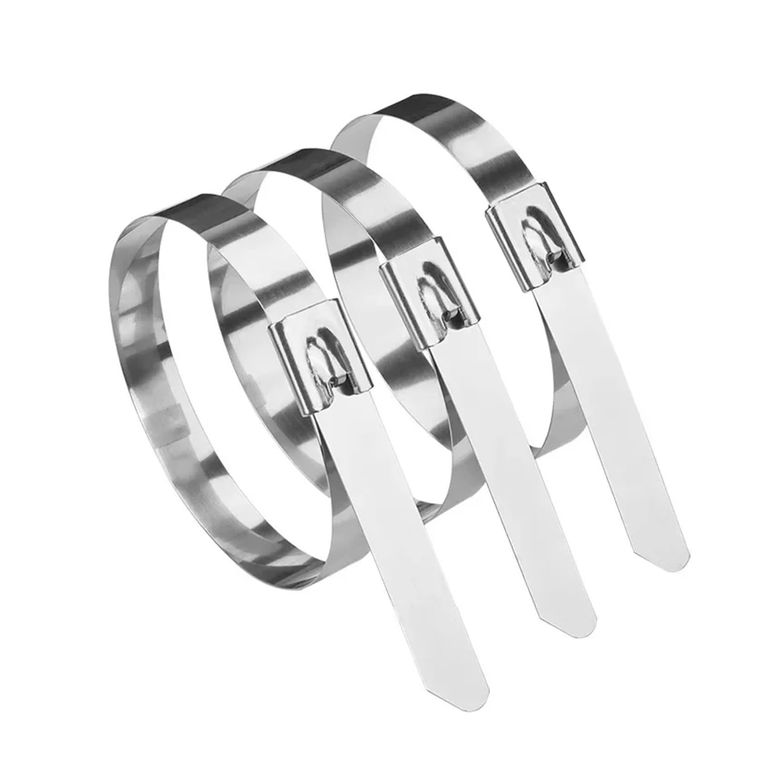 Metalowe opaski zaciskowe, Metalowe opaski kablowe ze stali nierdzewnej 304, opakowanie 100 sztuk 7,9x(100-1000) mm(7.9x300mm)