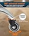 RidRed Office Chair Wheels - Replacement Rubber Wheels - Universal Fit 3 Inch Casters, Heavy-Duty Chair Casters, Noise Free, Fits 98% Chair, for All Floor (5)