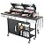nifoti 3-Burner Propane Gas BBQ Grill and Charcoal Grill Combo with Enameled Cast Iron Cooking Grids & Side Burner, 37,230BTU Output Stainless Steel Dual Fuel Grill for Outdoor Camping Barbecue