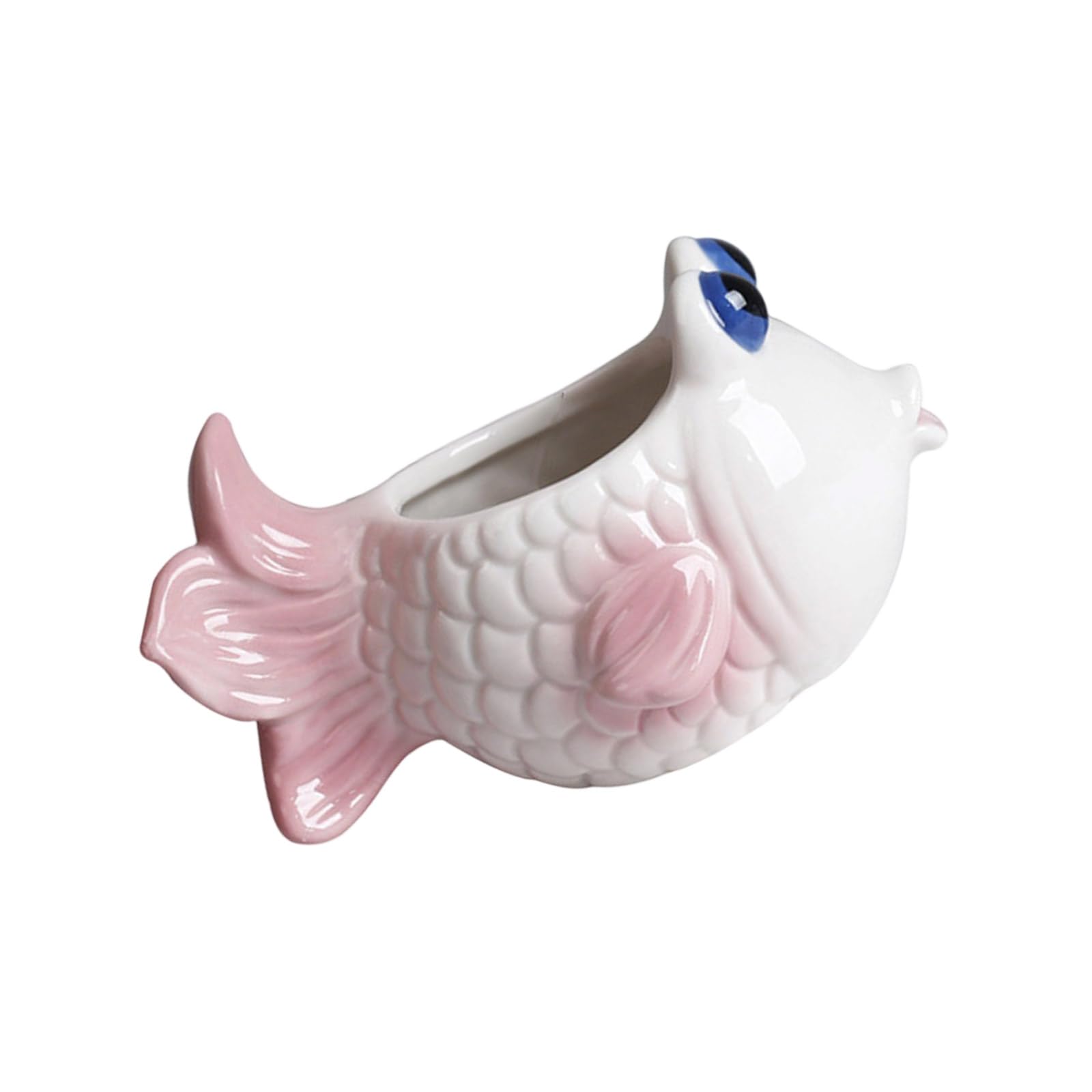 HDOYTXXM Ceramic Fish Planter for Cactus Succulents, Home Desk Decor Indoor Gardening Accessories Ceramic Garden Container