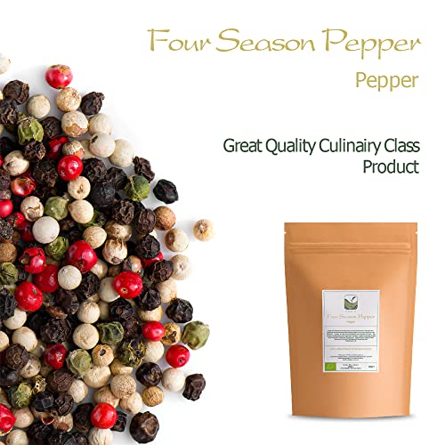 Four Peppercorn Rainbow Blend Organic - Pepper Blend For Grinder - Peppercorn Multi Colored Mix Gourmet Melange 4 Peppercorn Blend Rainbow Peppercons For Grinder Organic Peppercorn Melange #TOP2