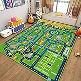 【Sécurité antidérapante】La face inférieure du rectangular anti slip rug est conçue avec une structure antidérapante fiable, qui maintient le tapis bien en place sur les surfaces en bois, carrelage ou stratifié. Cela garantit une stabilité optimale et évite les glissades, permettant aux enfants de jouer en toute sécurité