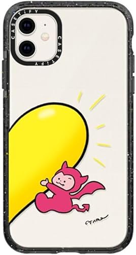 Vista 92 de CASETiFY Funda Impact para iPhone 11 - Moon Camping - Negro transparente