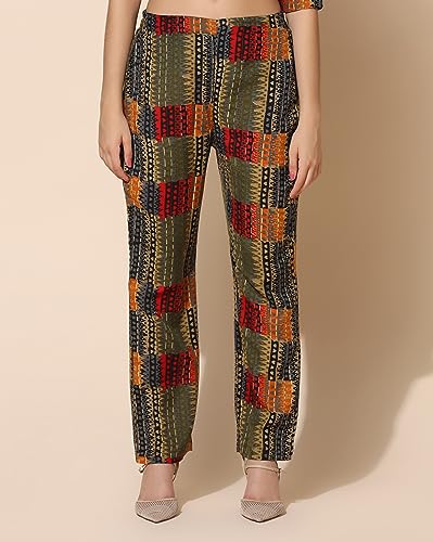 Image of TOPLOT Co-ord Set for Women Printed Straight Cotton Kurta with Pant
