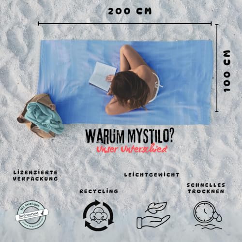 MyStilo® XXL Saunahandtuch Hamamtuch - Großes, Weiches Badetuch 100x200cm, Schnelltrocknend - Premium Strandtuch, Beach Towel… – Ansicht 5