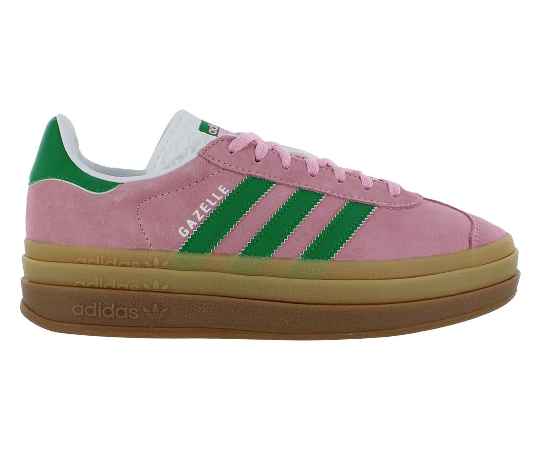 Adidas Women's Gazelle Bold W True pinkGreen/FTWR White 10 US