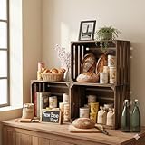 Geflammte Holzkisten im Set-Angebot: Originale, Vintage Obstkisten Apfelkisten aus dem Alten Land zum Möbelbau oder Dekoration mit den Maßen 50 x 40 x 30cm (3er Set) - 9