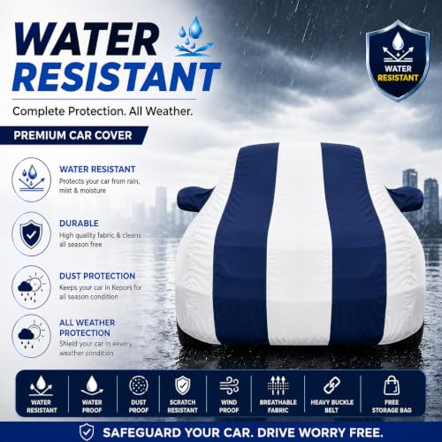 Image of Autofurnish WaterResistant Car Cover for Wagon R 1.0 2014 - Arc Blue