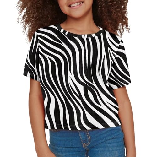 Image of AmzPrint Cute Cartoon Pig Piggy Print Pink Shirt Girls Graphic Tee T Shirts Solid Color Short Sleeve Tunic Crop Tops