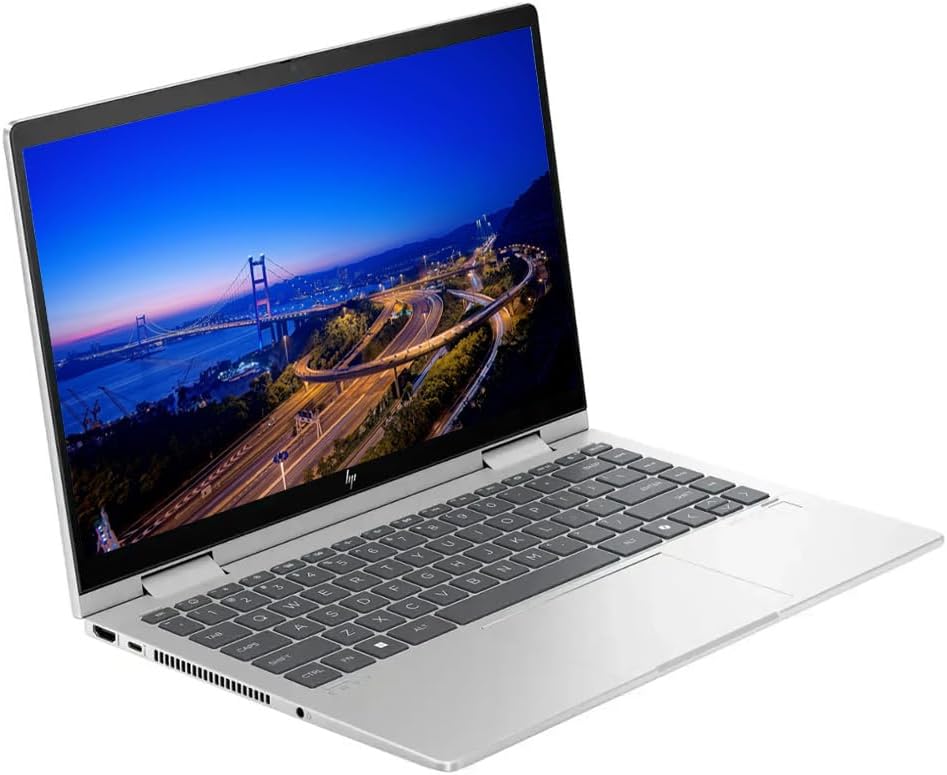 HP Envy x360 2-in-1 14'' FHD IPS Touch Laptop, Intel Core 5 120U, 8GB RAM, 512GB SSD, Fingerprint Reader, Backlit Keyboard, WiFi, Bluetooth, Win 11 Home, Natural Silver, 14-es1013dx