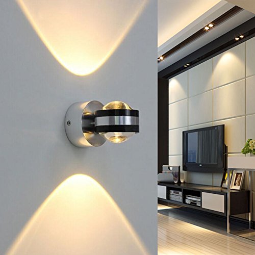 Coocnh 6W Led Applique da Parete corridoio Lampada Design Moderno lampada da parete Interno Lampada da parete luce bianca calda moderno bianco