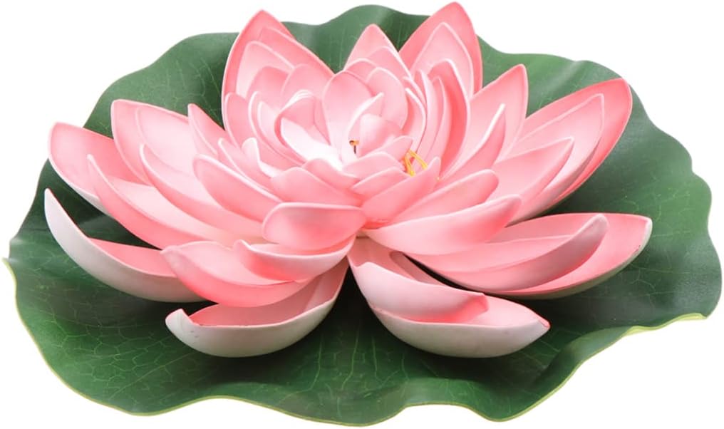 1pc Artificial Floating Lotus Flower Decor Simulation Water Lily for Material for Aquariums and Outdoor Spaces