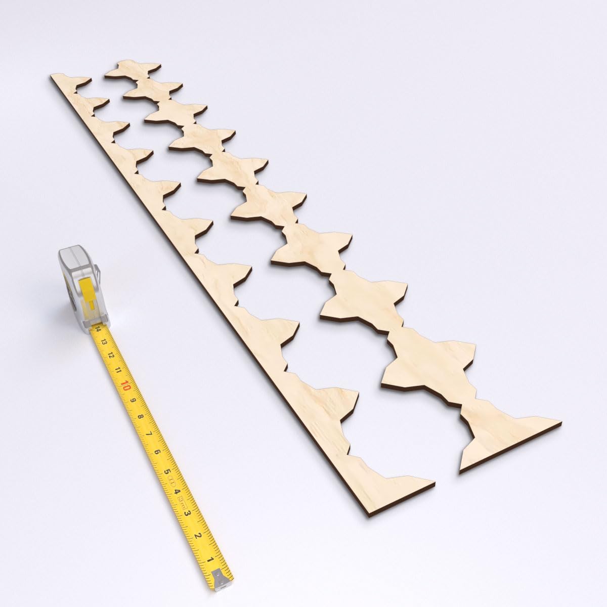 Ekena Millwork 47"H x 1/4"T Pandora Adjustable Wood Decorative Slat Wall Panel Kit, Birch (contains 16 Slats + 1 Straight Edge Starter Slat)