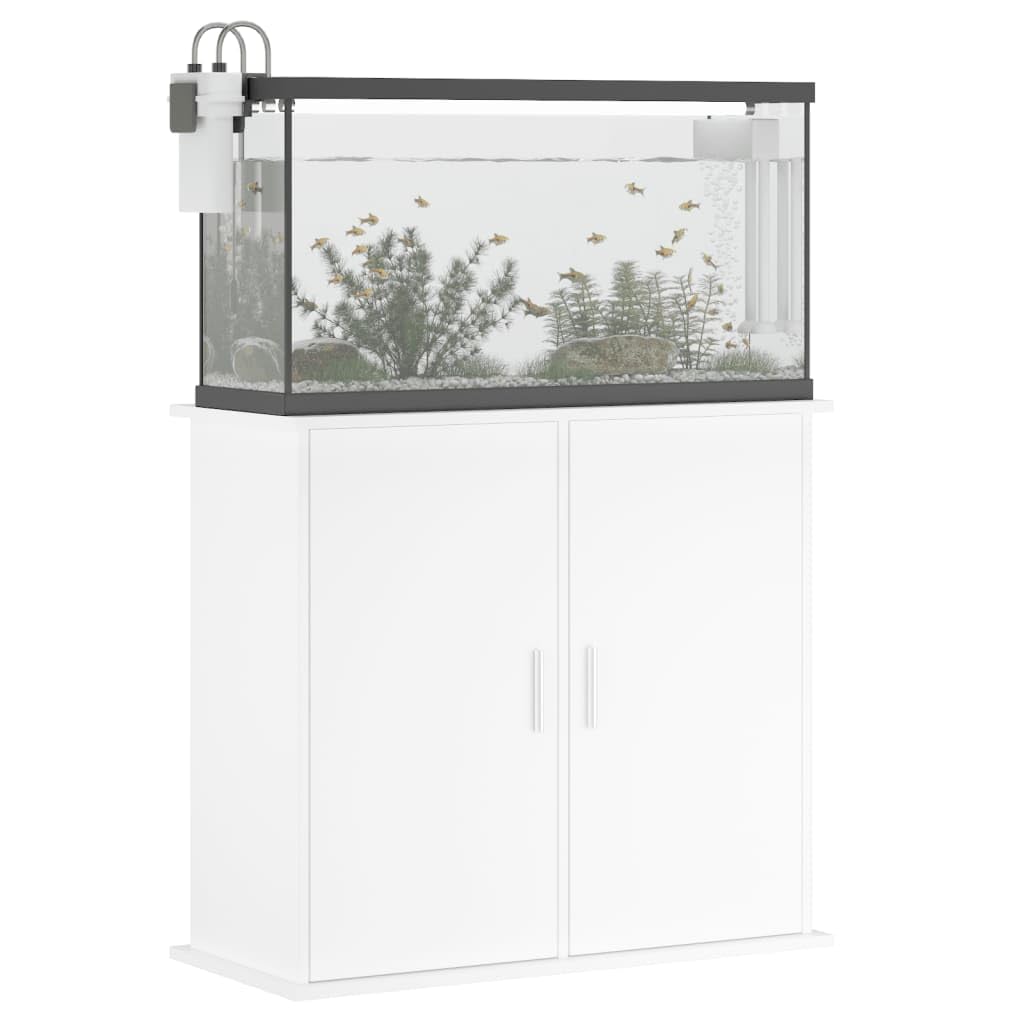 Soporte para Acuario Madera de ingeniería Blanco 81x36x73 cm Peceras Acuario Grande