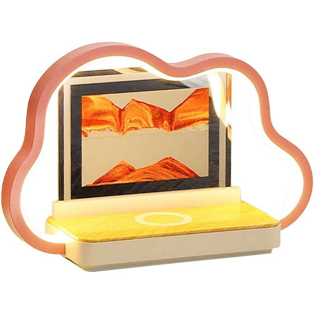Lampe de table LED art du sable mobile 3D idée cadeau bureau