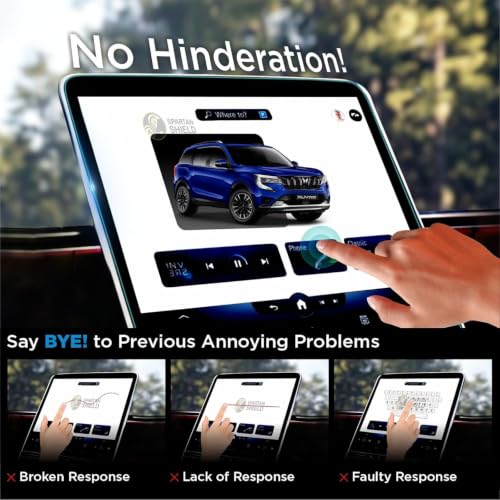 Image of Spartan Shield MATTE [3 PACK] Screen Guard for MAHINDRA XUV 7XO 2026+ || AX, AX3, AX5, AX7, AX7T & AX7L || 12.3 INCH TRIPLE SCREEN with * NO ADRENOX+ BADGE CUTOUT * + Flexible TPU for Steering & Storage Panel Protector || Anti Scratch || Water Repellant || With Complimentary Installation Kit || Bubble Free Application || XUV7XO Digital Instrument Cluster Protective Film || NEW 2025+ Car Stereo Accessories [Not Tempered Glass] * CHECK ADRENOX+ Badge Before Ordering*