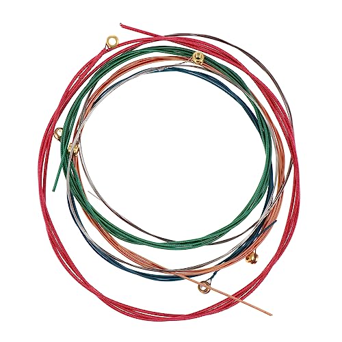 Holibanna 6pcs Colorful Classical Guitar Strings Set Replacement Strings for Beginners Musicians Durable Material Sound Quality Fashionable Design Easy to Install