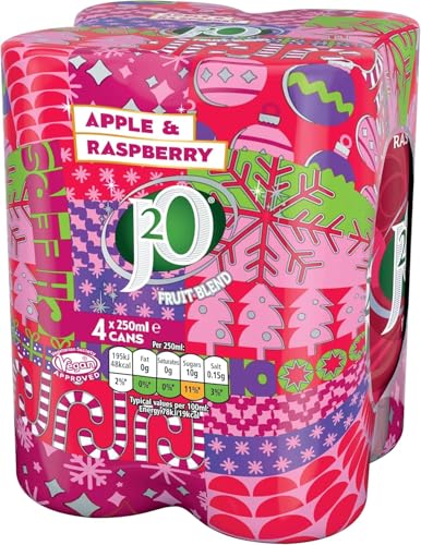 J20 Cans 4 X 250ml (One Size, Apple & Raspberry Cans)