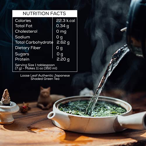 Gyokuro Japanese Green Tea Loose Leaf 3.53 Oz (100G) – Yabukita Natural And Vegan High Caffeine Loose Leaf Tea – Antioxidant-Rich Green Tea Loose Leaf #TOP5