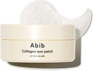 Abib Jericho Rose Jelly Collagen Eye Patches 60ct | Korean Under Eye Masks for Puffy Eyes, Dark Circles, Wrinkles & Hydration