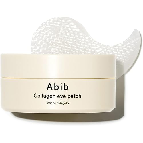 Abib Collagen Eye Patch Jericho Rose Jelly 60 Patches, Korean Under Eye Patches for Puffy Eyes and Dark Circles, Anti-Wrinkle, Collagen, Caffeine, Niacinamide, Ceramide, Antioxidant, Skin Care