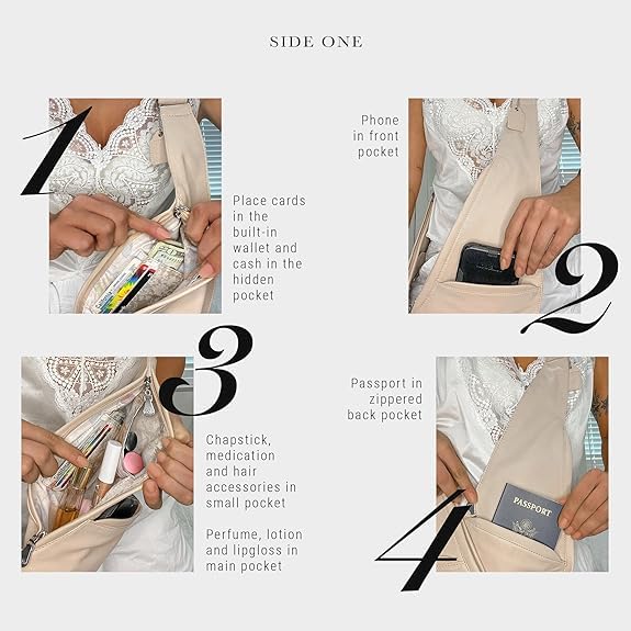 SASH Crossbody Bag - Genuine or Faux Leather Purse for Women - Travel Sling Bag with FRID-Protected Wallet4