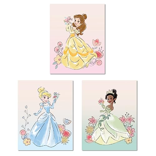 Image of Lambs & Ivy Disney Princesses Nursery/Child Unframed Wall Art - 3pc 11” x 14”