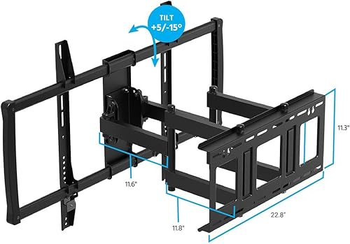 Miniatura 5 de Monoprice grampa de fijación para colgar en pared Movimiento completo Negro